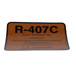 Label, Refr, R407C, Pkg Of 10