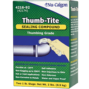 Thumb-Tite Sealing Compound, Thumbing Grade, (2) 1 lb Slugs